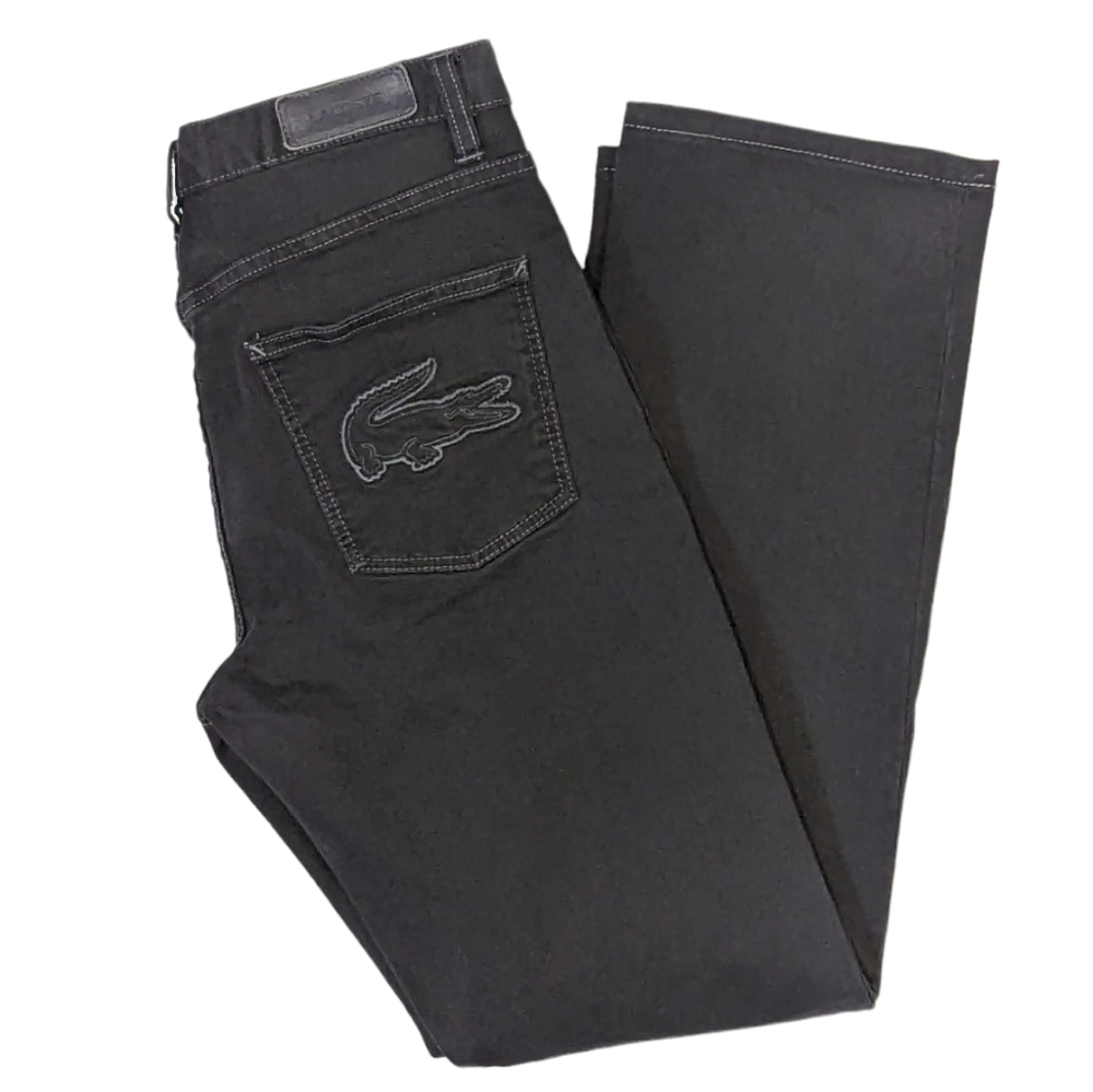 Lacoste black straight leg jeans size 29 (no stretch)